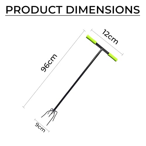 Garden Twist Cultivator Manual Hand Tiller with Long Handle, Heavy-Duty Carbon Steel Lawn Aerator & Soil Loosener, Ergonomic Grip Garden Claw Tool for Raised Beds Flower Boxes & Small Spaces 3 Garden Twist Cultivator Manual Hand Tiller with Long Handle, Heavy-Duty Carbon Steel Lawn Aerator & Soil Loosener, Ergonomic Grip Garden Claw Tool for Raised Beds Flower Boxes & Small Spaces - Image 3