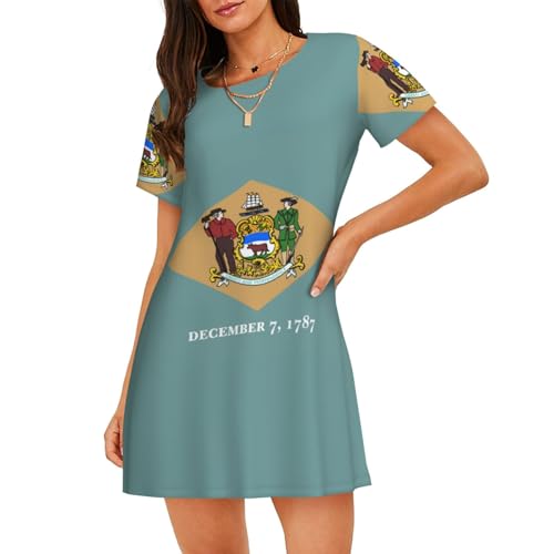 Chemise de nuit manches courtes Delaware : idéale pour vos moments de détente à la maison