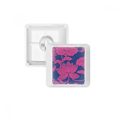 Keycaps PBT fleur rouge pour clavier mécanique blanc pour un setup de bureau zen