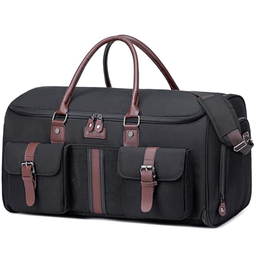 Carry on Garment Bag for Travel, Convertible Garment Duffle Bags for Men Women - 2 in 1 Hanging Suitcase Suit Travel Bags with Shoe Compartment