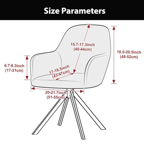 Housse de chaise avec dossier incurvé élastique et ajustement rapide lot de 2 - 8