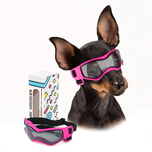 PETLESO Dog Goggles Small Breed Pink