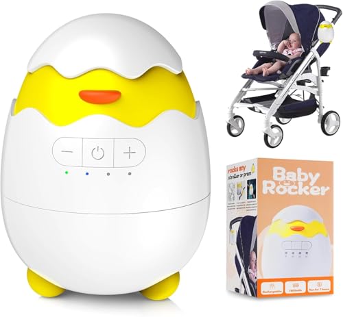 Robofun Baby Rocker-Diseño original-Columpio Para Cochecito De bebé, Ayuda Para Dormir Para Bebés, Temporizador De 30-60-90 Minutos, 5 Niveles De Intensidad – Se Adapta A Todos Los Cochecitos
