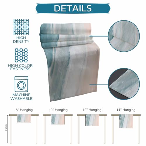 Coastal Beach Blue Table Runner, Ocean Sea Waves Dining Room Table Runners 70 Inches Long, Summer Kitchen Table Cloth Dresser Scarf for Coffee/Western/Party/Wedding Decor 13x70 Inch by TocaHome - Used condition - Image 7