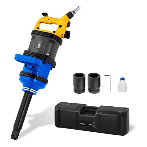 MSW Air Impact Wrench Truck Bus Tractor 1 Inch Screw Carrying Case MSW-ATW3800-36 (3800 Nm, 2300 RPM, 6.3 Bar, Aluminium Alloy, Powder-Coated) Cover