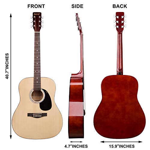 Image of JUAREZ Arpeggio 41 Inch Acoustic Guitar Kit, JRA41SP-NAT Spruce Top, Rosewood Fretboard & Bridge, Truss Rod, Chrome Die Cast Machine Tuners, Natural