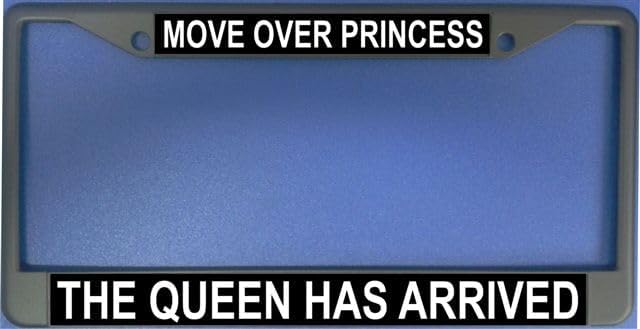 Move Over Princess Photo License Plate Frame Free Screw Caps with This Frame