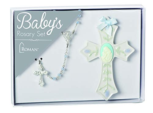 Roman Giftware Inc., Children's Gifts, New Baby, 2 PC ST BOY Rosary & 4