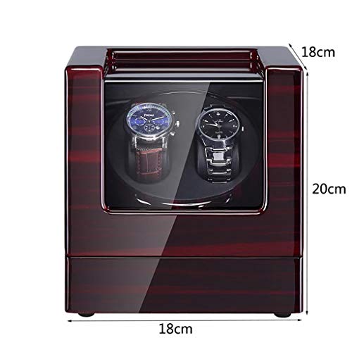 Caja para relojes automáticos de madera lujosa con iluminación LED elegante 6