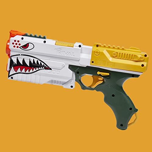 NERF Rival Kronos XVIII-500 Blaster, Carica Colata, 5 round rivali, Azione Primavera, Velocità 90 FPS, Design Colore Bianco (Amazon Exclusive)