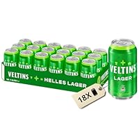 VELTINS Helles Lager – Mild & Süffig – 18 x 0,33 l Dosenbier (EINWEG) – Helles Bier mit moderner Leichtigkeit – 5 % vol. Alkohol – Brautradition in neuem Design