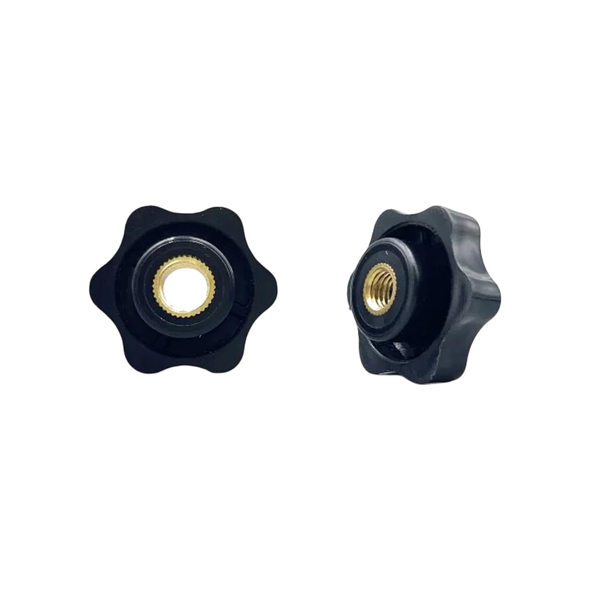 Through Hole-M1.4-Manual Tighten Nut Thumb Clamping Knob Handle Plum Thread Mechanical Star Nuts M4 M5 M6 M8 M10 M12 Plum Tighten Nut