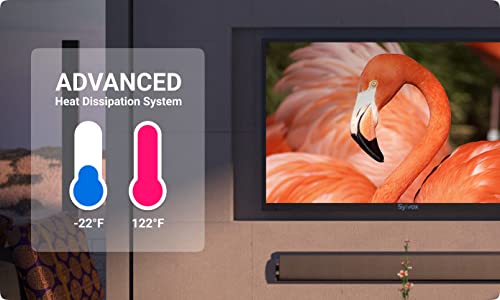 Image of SYLVOX Outdoor TV, 55 inch Waterproof 4K Smart TV, Outdoor Television Support Bluetooth WiFi for Full Sunshine Areas 2000nits (Pool Series)