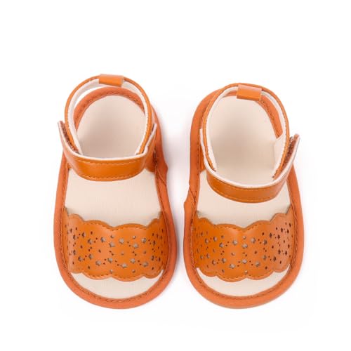Image of HsdsBebe Baby Girls Sandals Bohemia Flower Bow Soft Sole Toddler First Walkers Beach Summer Shoes