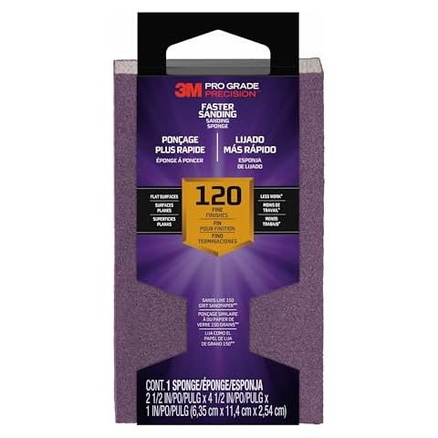 3M Pro Grade Precision Sanding Sponge 120 Grit Cover