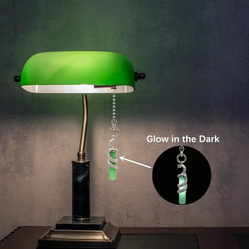 Image of Cobra Pattern Ceiling Fan Pull Chain,Pull Chain Extension Glow in The Dark,12in Fan Pull Chain Pendant,Ceiling Fan Chain Extender with Beaded Fluorescent Light Chains Ornaments, 2PCS
