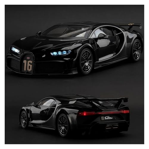Coche en miniatura Chiron 1:18 de aleación azul para vitrina 6