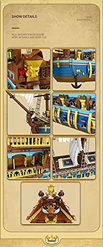 Piratenschiff Technik Bausteine, 66011 Reobrix Schiff Spielzeug Bausatz Modular Buildings, Segelschiff Modellbausatz… – Bild 7