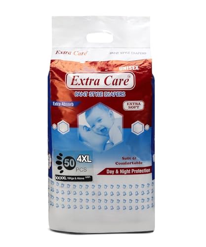 Image of EXTRA CARE PANT STYLE BABY DIAPERS 4XL 50 COUNT,16-30kg, 12 Hours Absorption, Extra Soft For Day & Night Protection