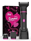 Bikini Trimmer for Women - Waterproof Wet & Dry Electric Foil Shaver for Private Area, Rechargeable Dock, Painless Smooth Shaving & Trimming of The Body, Face, Underarm, Legs, Tiktok Trend Items