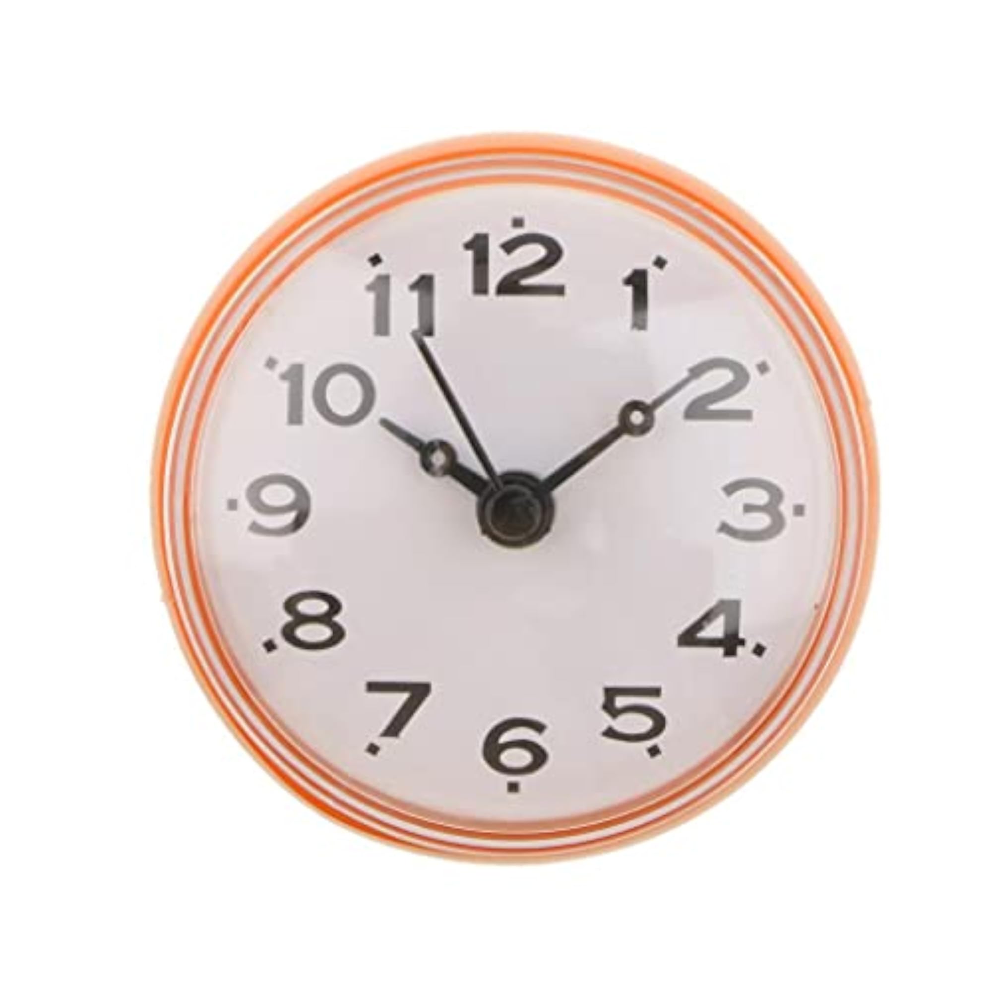 Silicone Waterproof Suction Cup Clock, Orange