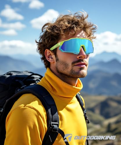 Image of Sport Polarized Sunglasses for Men and Women, Stylish and Lightweight Cycling Sunglasses with UV400 Protection