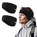 Produktbild Winter Sport Stirnband für Damen und Herren- Ohrenschützer Ohrenwärmer Elastisch Haarband Warm Headband für Jogging Laufen Wandern Fahrrad - 2er Schwarz