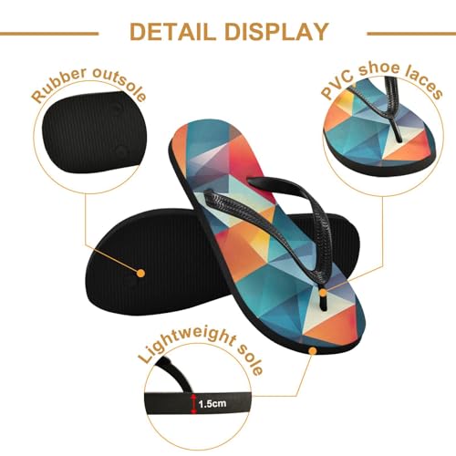 Women Beach Summer Casual Flip Flop Colorful TriangleQuick Dry Sandals Slipper for Men 214B25812