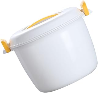 Rice Cooker Non- Stick Cooking Pot Microwave Rice Pot Spaghetti Microwave Cooker Kitchen Microwave Steamer Microwave Rice Cooking Soup Bowl Mug Office Chicken Pot Vegetable Plastic