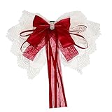 FRCOLOR ヘアピン 女の子のための弓のかんざし 弓のヘア 女性 髪の弓 ゴールドヘア スナ ﾘﾎﾞﾝ ribbon れーす 春のかんざし 女性のヘア レース 白い