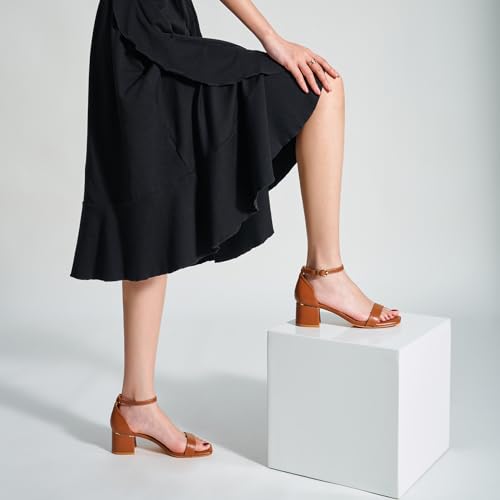 Trary Low Heels for Women Square Open Toe Ankle Strap Women's Pumps Dressy Shoes Block Chunky Heels Comfy Fashion Heeled Sandals for Women 2025 Adjustable Buckle 2.16 Inches Work Causal Party Wedding3