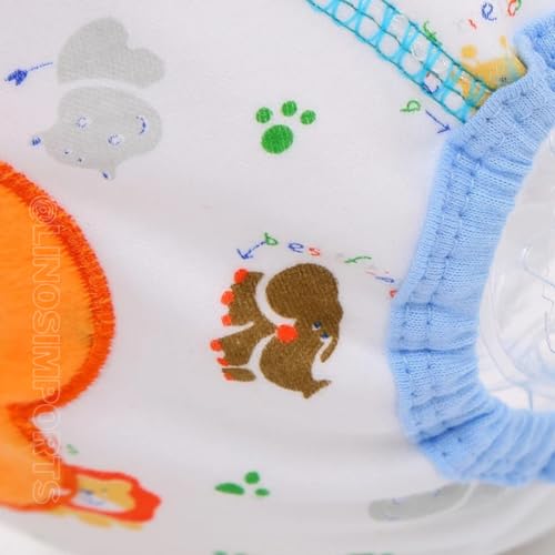 CUECA DE TREINAMENTO EM ALGODÃO PARA DESFRALDO DO BEBÊ (KIT C/5) (BR, Alfa, G, COLORIDO)