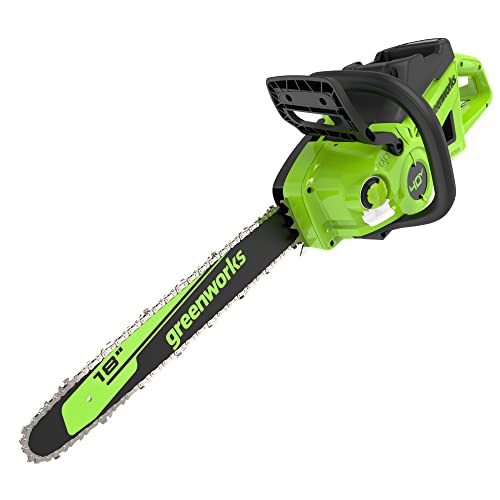 Image of Greenworks 40V 18 inch Brushless Cordless Chainsaw (Great For Tree Felling, Limbing, Pruning, and Firewood / 75+ Compatible Tools), Tool Only