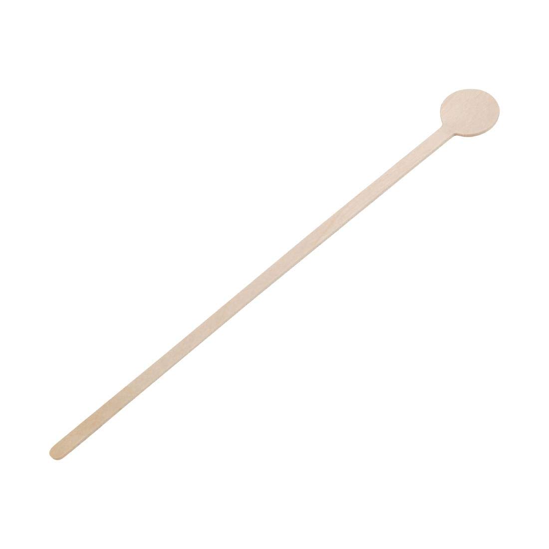 Fiesta Green Compostable Wooden Cocktail Stirrers 200 mm/7.75 inch (Pack of 100), Natural Brown, Betula Wood, Natural Material, Rustic Look Drink Stirrers, DB494