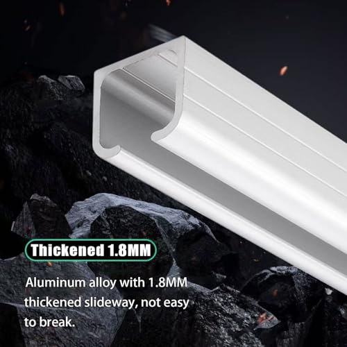 Wytrzymały aluminiowy zestaw szyn do drzwi przesuwnych, szyna prowadząca do drzwi szklanych, system drzwi do stodoły do kuchni i sypialni, okucia do drzwi przesuwnych