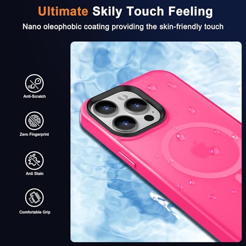 Image of MOCCA Magnetic Shockproof for iPhone 14 Pro Max Case,Hot Pink
