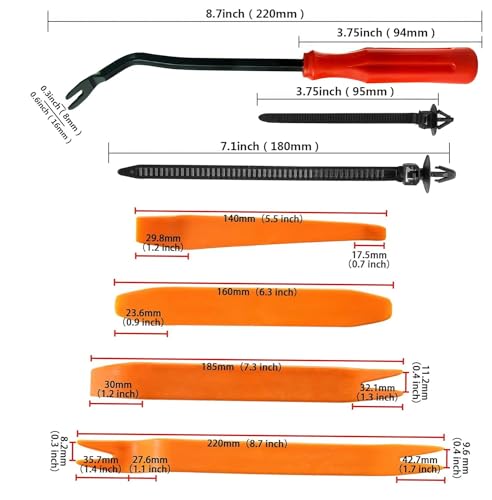 925PCS Car Trim Clips Set with Removal Tools, 26 Sizes Car Plastic Rivets Set, Assorted Retainer Clips Fasteners Kit for Bumper, Door, Fender - Universal Auto Body Rivet Clips and Fastener Remover