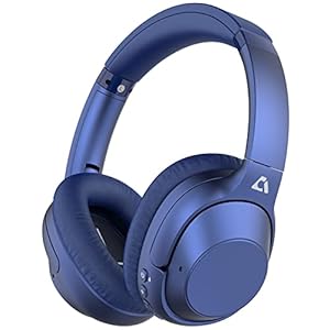Ankbit Bluetooth 5.2 Hybrid Active Noise Cancelling Headphones for Airplane Travel, Wired and Wireless ANC Over Ear Headphones, 75H Playtime, Bluetooth Headset with Mic for Adults, iPhone, Android