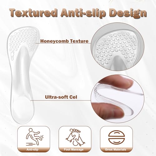 Plantillas auto-adhesivas acolchonadas para mujer 3/4 gel miniatura 3