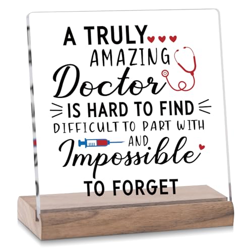 Colingmill Doctor Appreciation Desk Sign with Wooden Base
