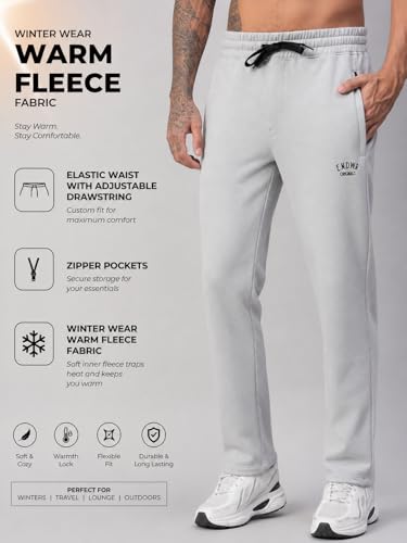 Image of ENDEAVOUR WEAR Men's Warm Fleece Straight Fit Trackpants