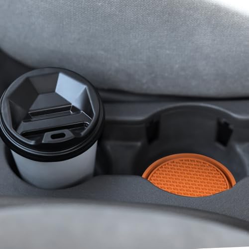 Portavasos para carros universal PVC naranja miniatura 7
