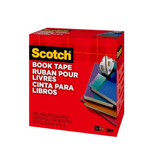 image for Scotch Book Tape, 2 in x 540 in, Excellent for Repairing, Reinforcing 