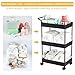 Volnamal Diaper Caddy - Plastic Diaper Organizer for Nursery Essentials, Baby Organizers and Storage, Movable Cart for Changing Table & Crib, Baby Registry Search, Black