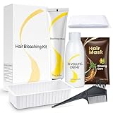 Hair Bleach Kit, Bleach for Hair with Developer, Bleaching Cream with Hair Mask,...