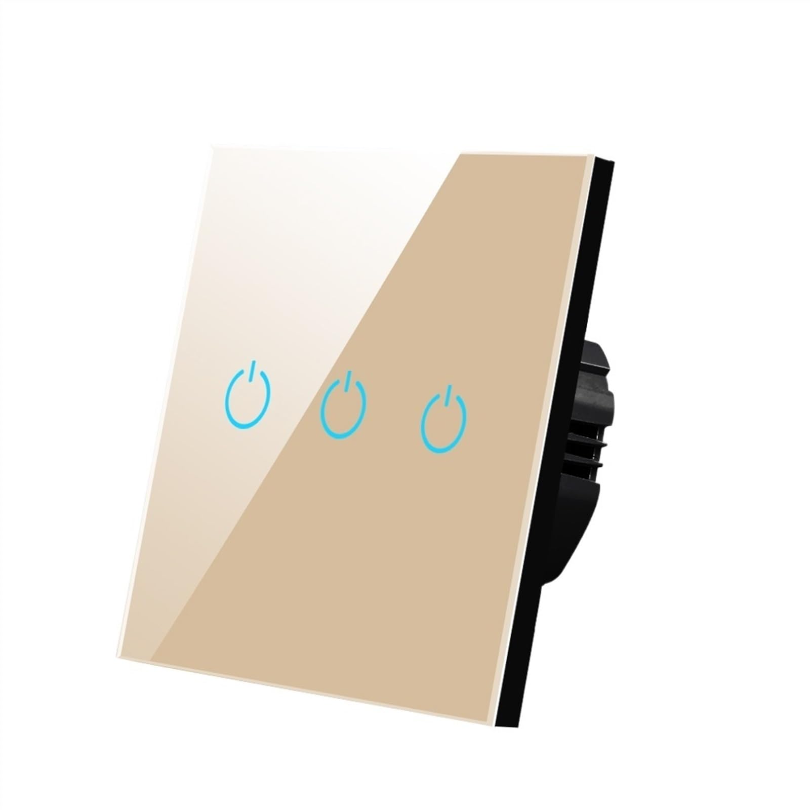Interruptor de luz de pared Interruptor de pared, Interruptor táctil for luz, Panel de cristal templado estándar, potencia de 4 colores, 1/2/3 entradas, 1 vía, lámpara de pared de 220V, interruptores