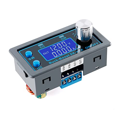 JESSINIE ZK-4KX DC-DC Buck Boost Converter Regulator CNC Adjustable CC CV 0.5-30V Voltage Converter DIY Solar Battery Charging Power Supply Module LCD Display with Shell