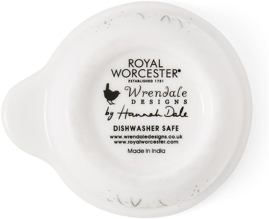 Royal Worcester Wrendale Designs Measuring Cups Set - Fine Bone China Stackable Kitchen Measuring Tools with Bird Artwork by Hannah Dale - Nesting Baking Cups for Cooking Prep 4-Piece Set
