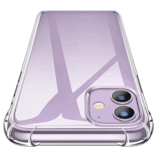 Mobiltelefonskal för iPhone 11 skal [reptålig] [stötdämpning] smalt transparent fodral för iPhone 11 5G TPU silikon stötfångare stötsäker skyddsfodral för iPhone 11 PC-rygg klart fodral (klar)