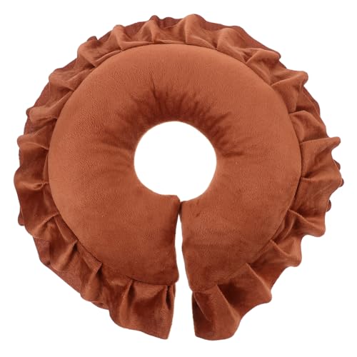 VALICLUD Almohada de cabeza y cuello en forma de U reposacabezas de masaje para cama en casa almohada boca abajo masaje con almohada para el cuello algodón perlado Coffee